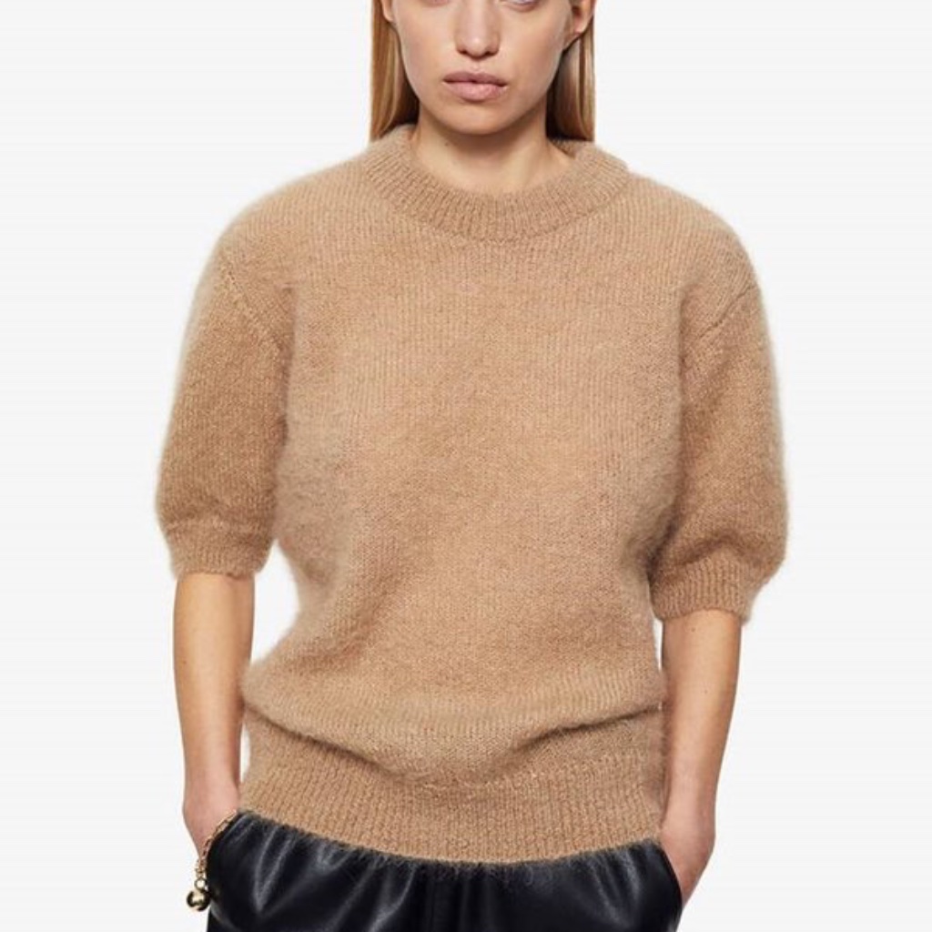 Anine Bing Camel Knit Top